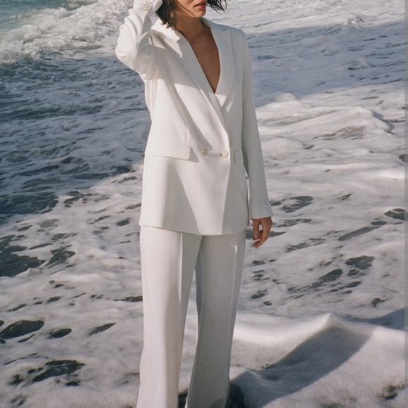 Mango double breasted suit blazer iguana ivory - Picture 7 of 7